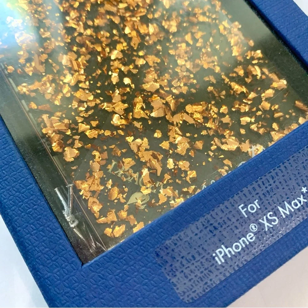 NEW Swarovski iPhone XS Max Case Gold Crystals Glitter Black NIB